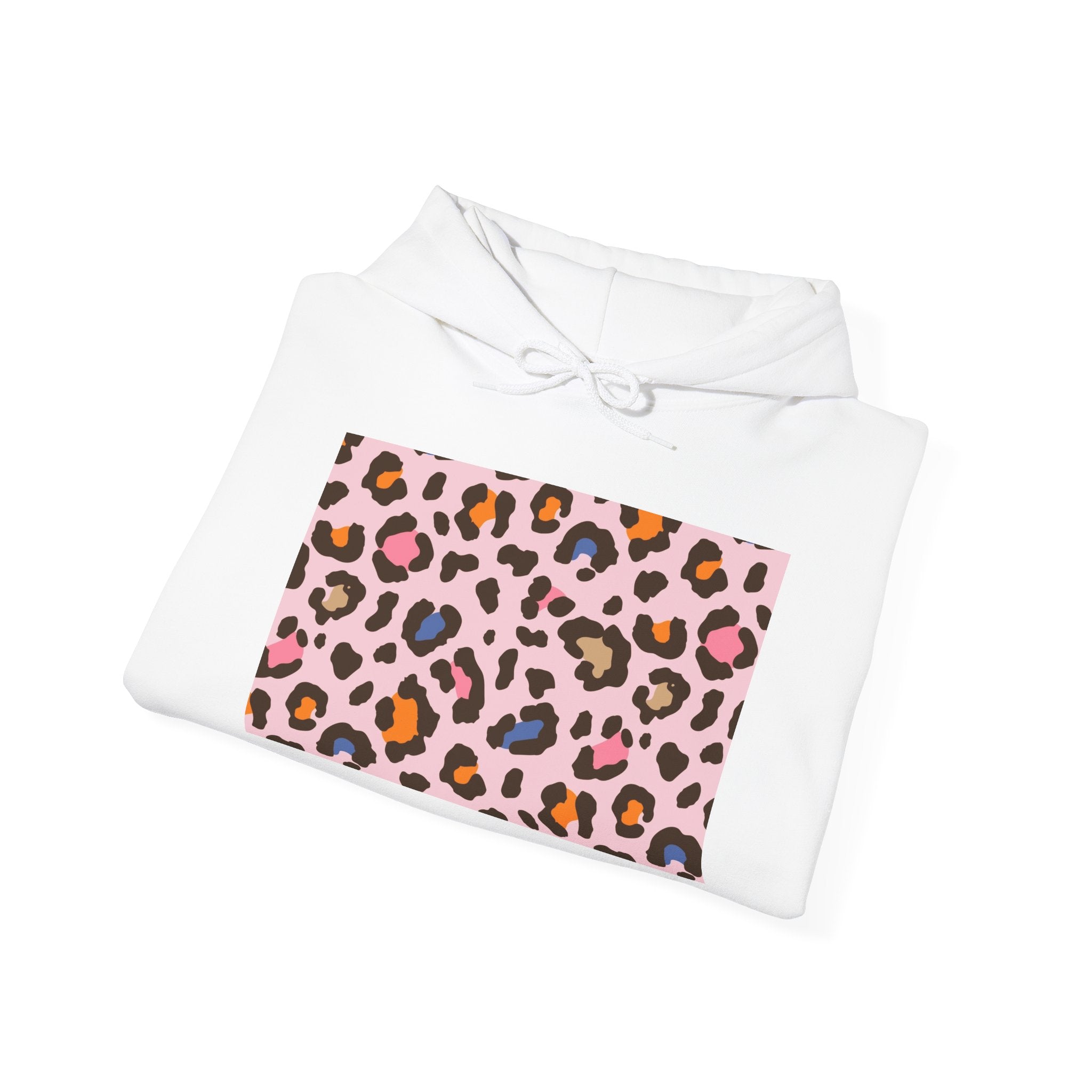 Pink Leopard Print Hoodie – Women's Trendy Animal Print Pullover