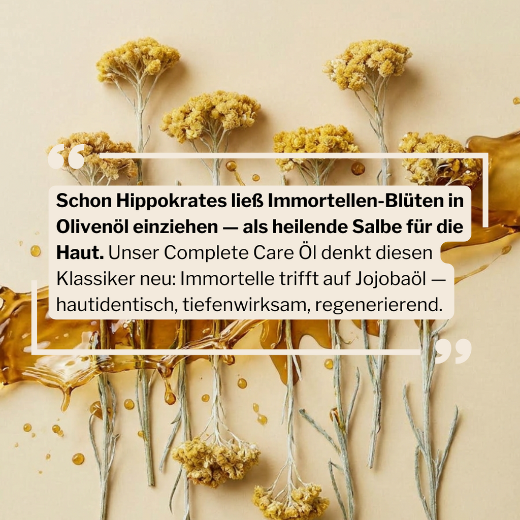 complete care 003 | Pflegeöl für Gesicht, Körper, Haar | sanft mit Jojoba + Immortelle ∴ therefore beauty