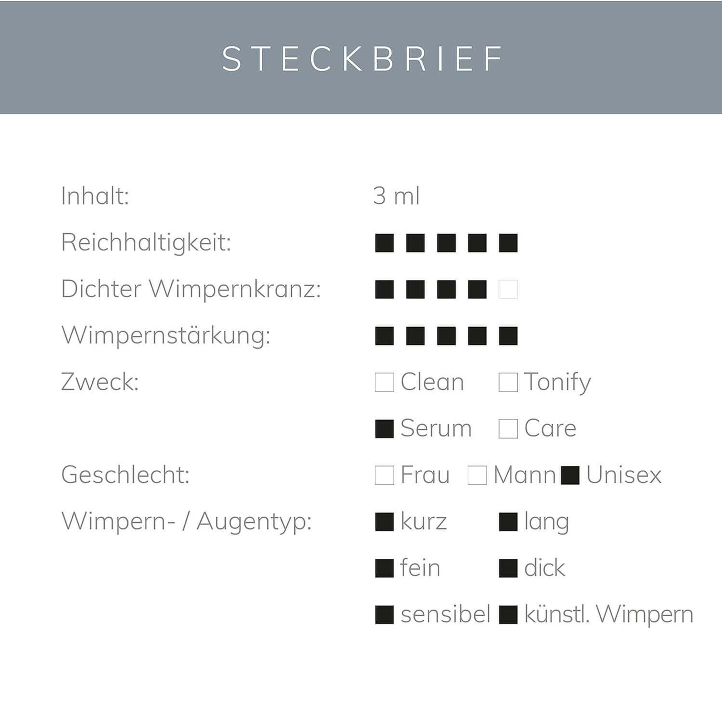 Wimpern- und Augenbrauenserum KÖsmetik