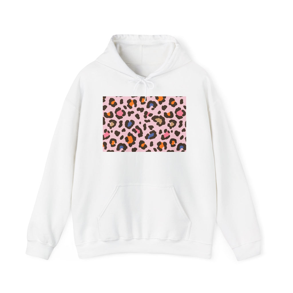 Pink Leopard Print Hoodie – Women's Trendy Animal Print Pullover