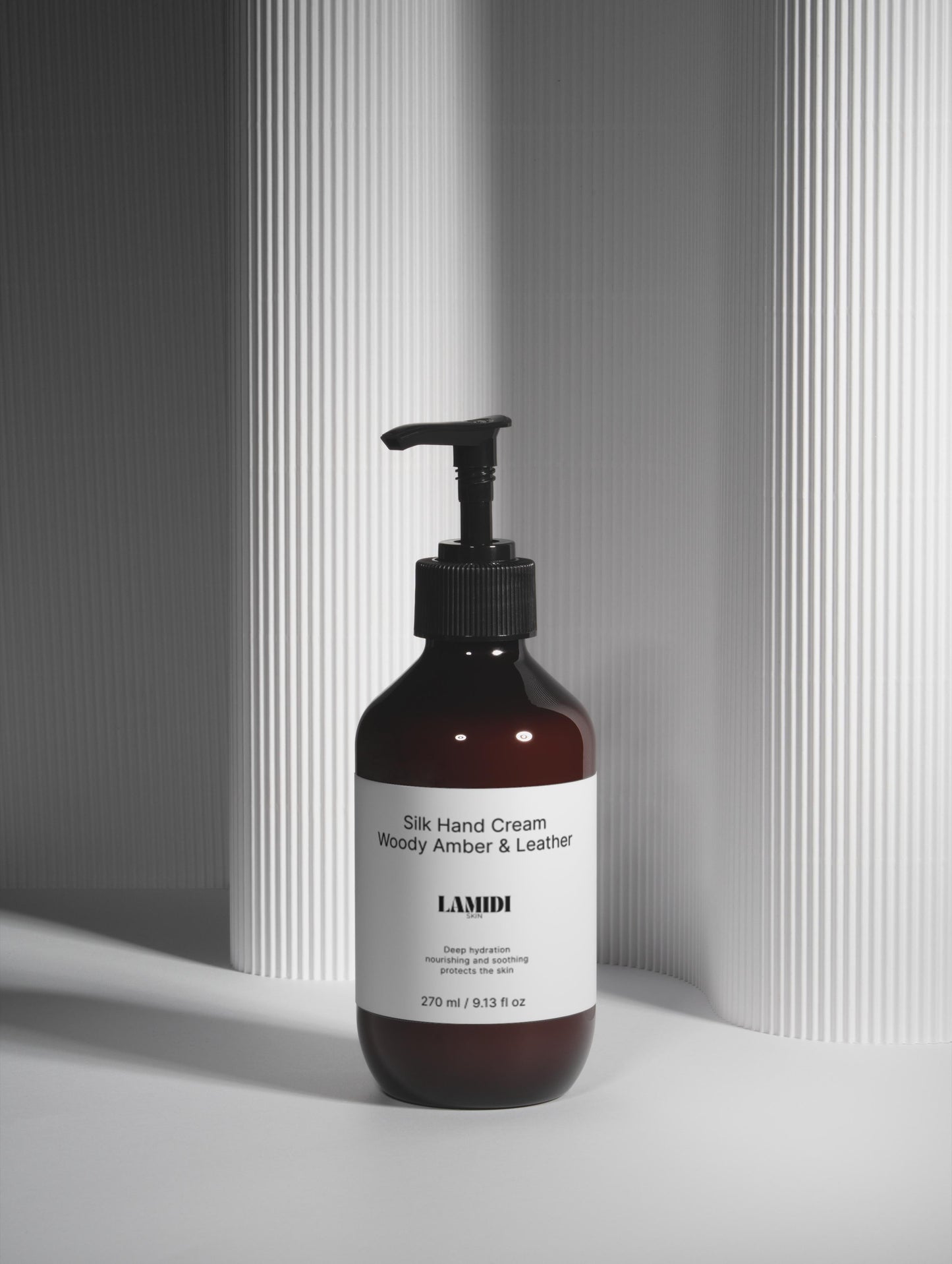 Silk Hand Cream, Woody Amber & Leather Lamidibeauty