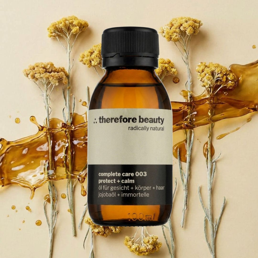 complete care 003 | Pflegeöl für Gesicht, Körper, Haar | sanft mit Jojoba + Immortelle ∴ therefore beauty