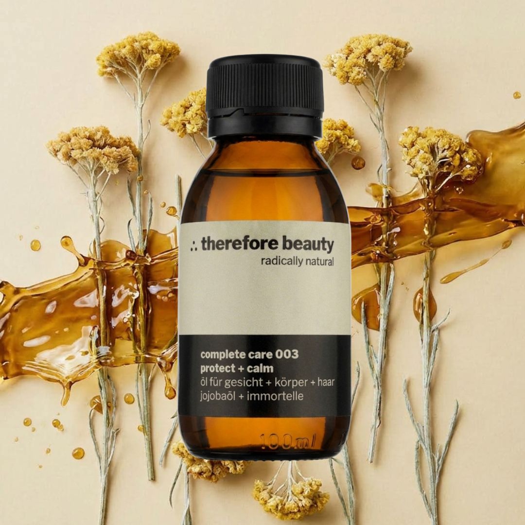 complete care 003 | Pflegeöl für Gesicht, Körper, Haar | sanft mit Jojoba + Immortelle ∴ therefore beauty