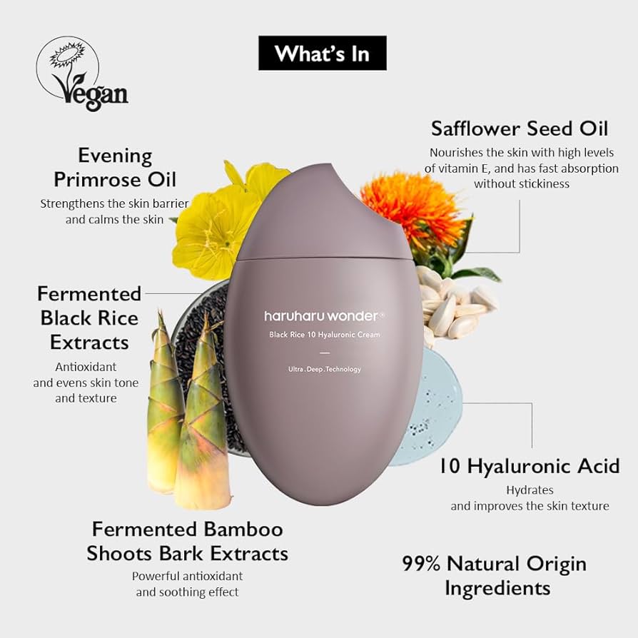 HARUHARU WONDER Black Rice 10 Hyaluronic Cream - 50ml Hanyori Skin