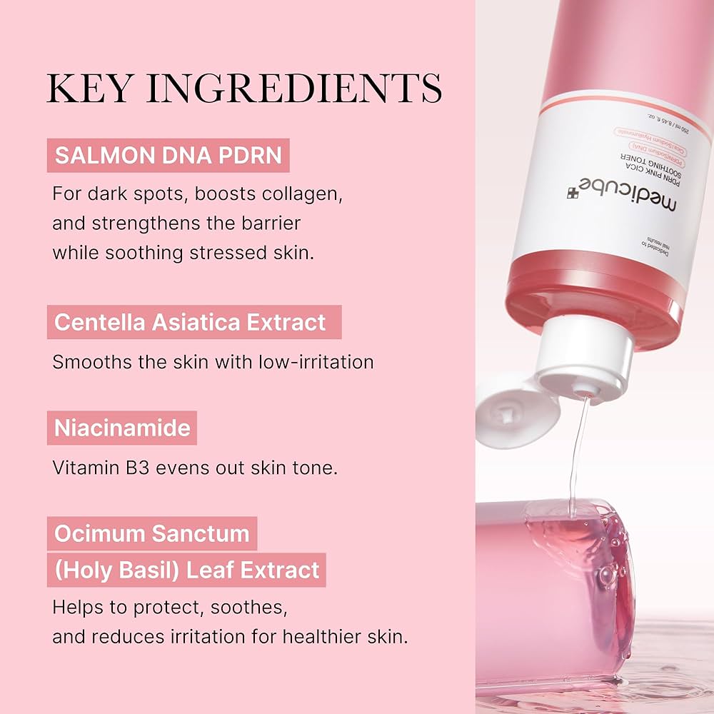 MEDICUBE PDRN Pink Cica Soothing Toner - 250ml Hanyori Skin
