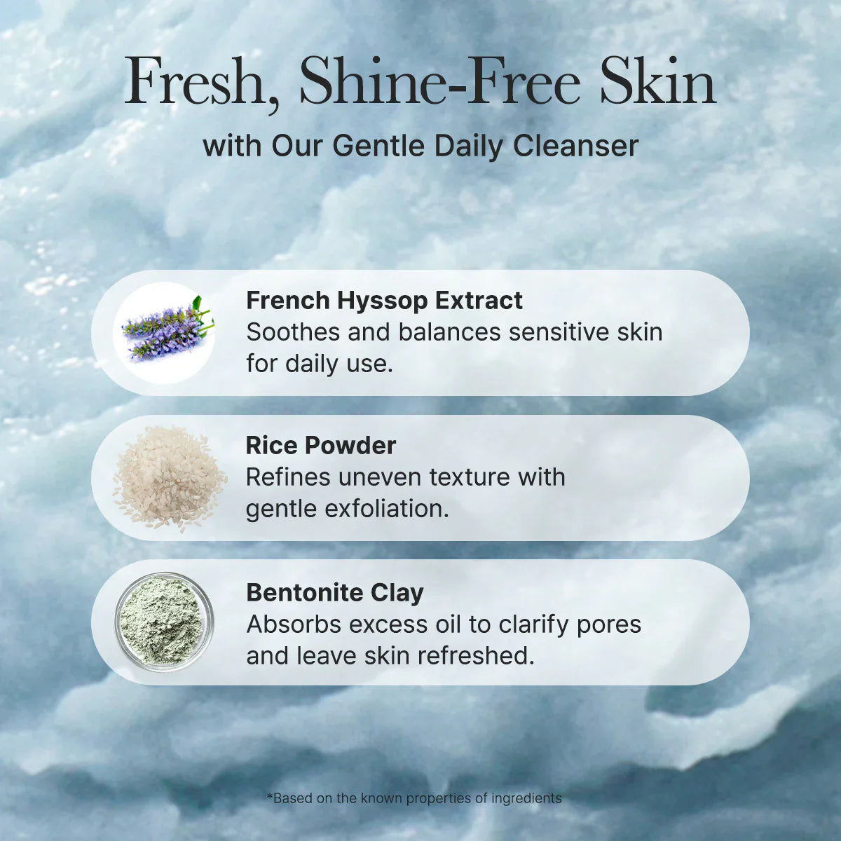ARENCIA Fresh Blue Hyssop Rice Mochi Cleanser - 120g Hanyori Skin