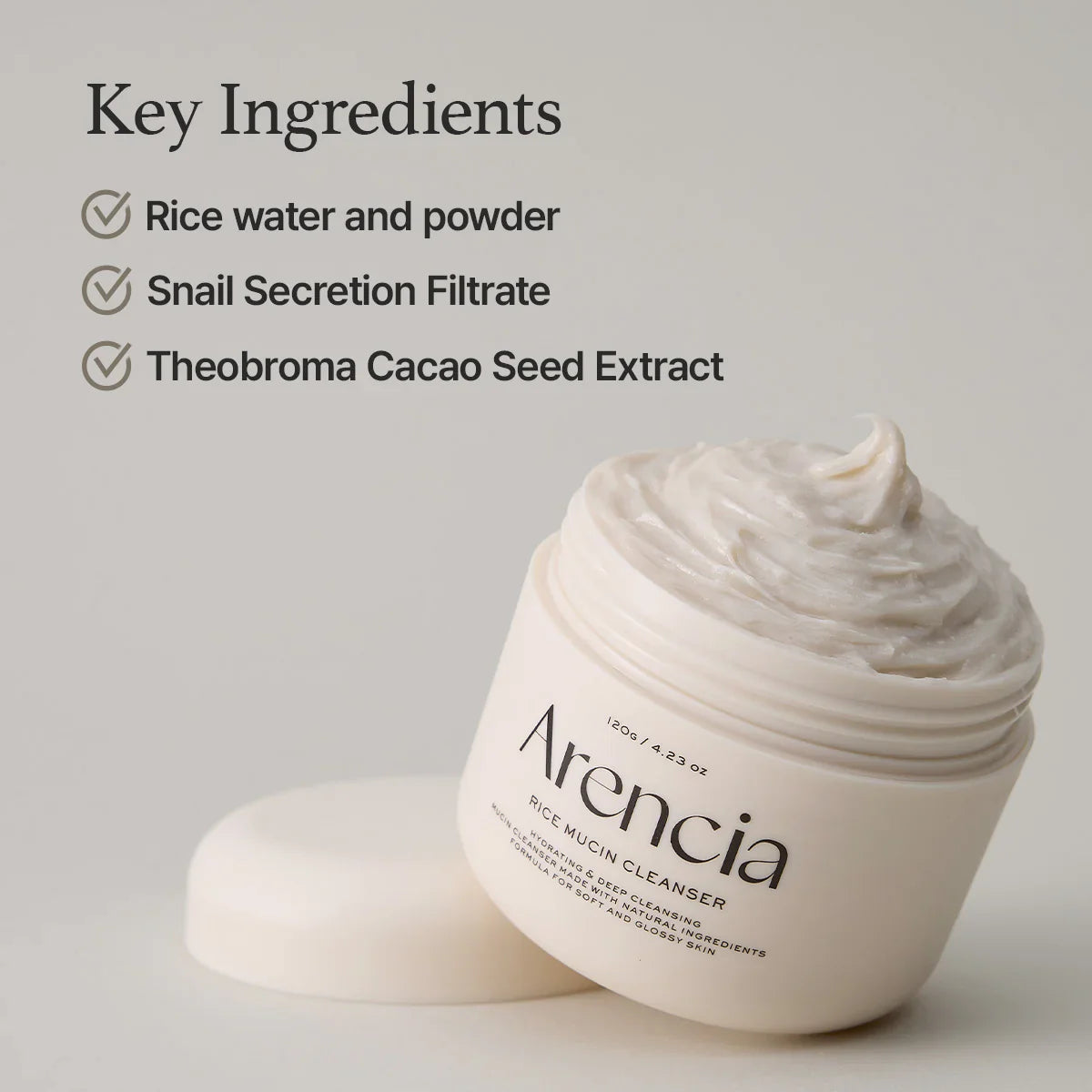 ARENCIA Rice Mucin Cleanser - 120g Hanyori Skin