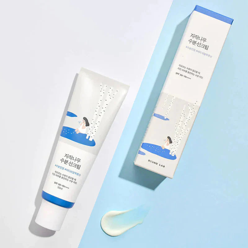 ROUND LAB Birch Juice Moisturizing Sun Cream SPF50+ PA++++ - 50ml Hanyori Skin