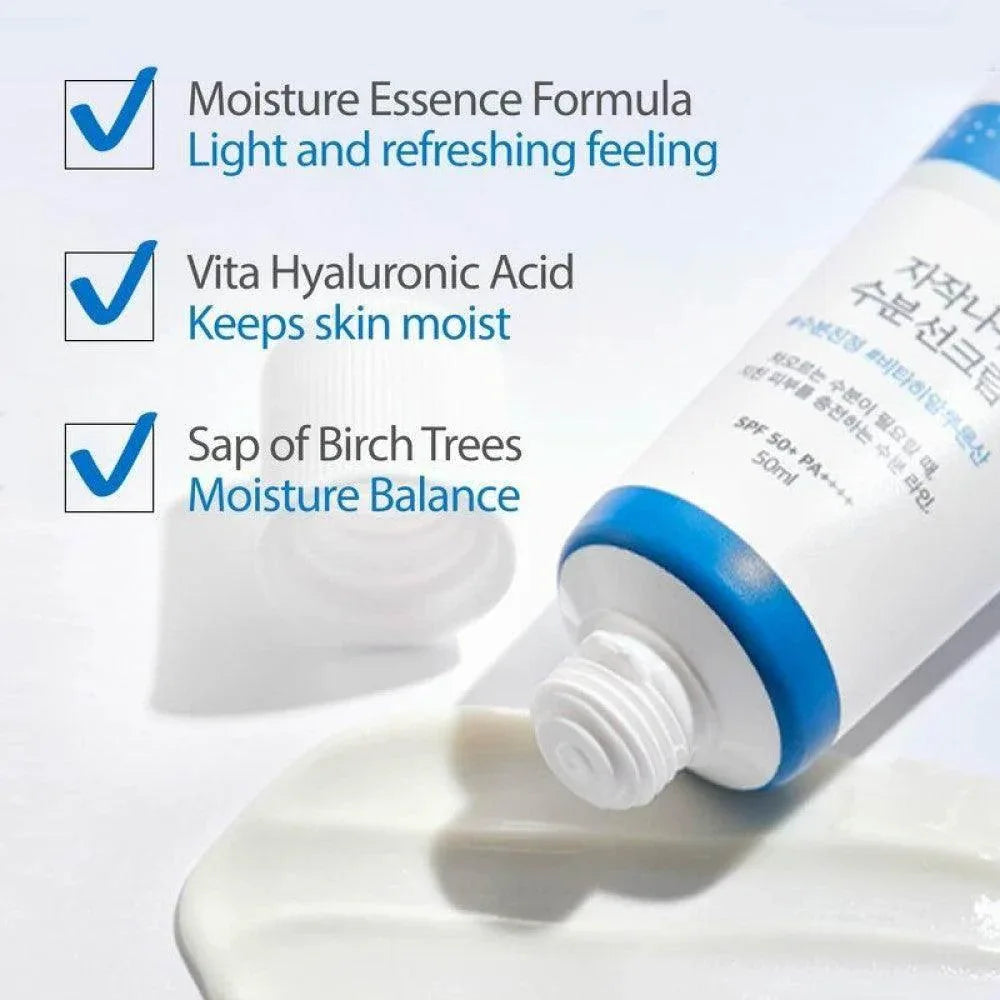 ROUND LAB Birch Juice Moisturizing Sun Cream SPF50+ PA++++ - 50ml Hanyori Skin