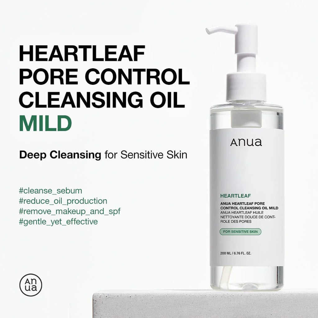 ANUA Heartleaf Pore Control Cleansing Oil Mild - 200ml Hanyori Skin