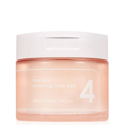 Numbuzin | No.4 Pore Zero Peeled Egg Toner Pad – 70 Pads - 190 ml