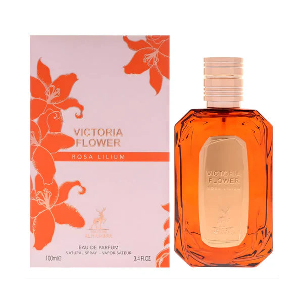 Maison Alhambra Victoria  Flower Rosa Lilium Eau de Parfum 100ml Drop Fragra