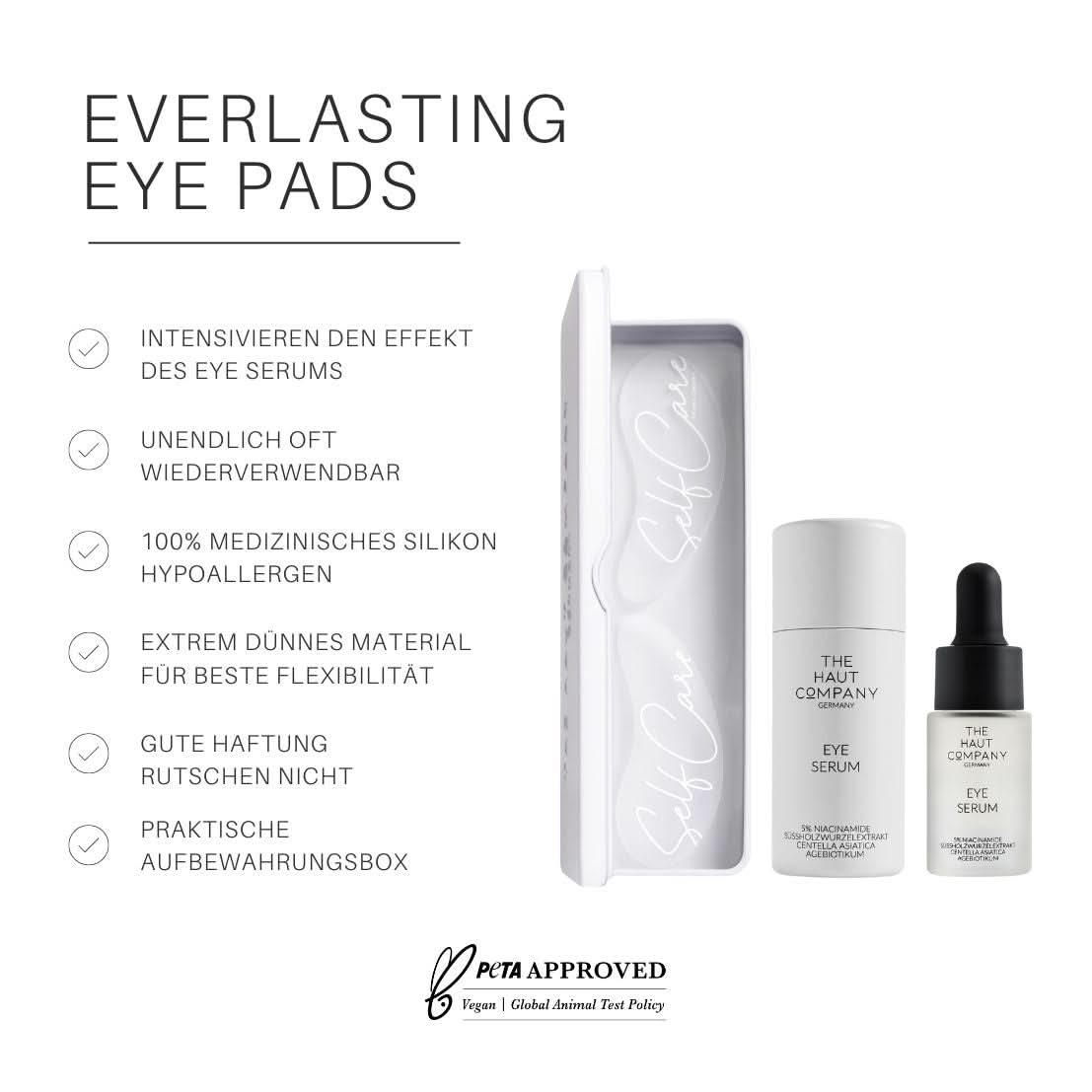 "Self Care" Eye Pads + Eye Serum The Haut Company