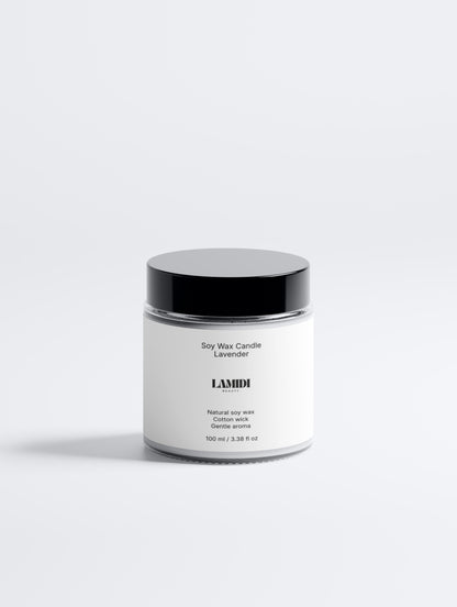 Soy Wax Candle Lavender Lamidibeauty