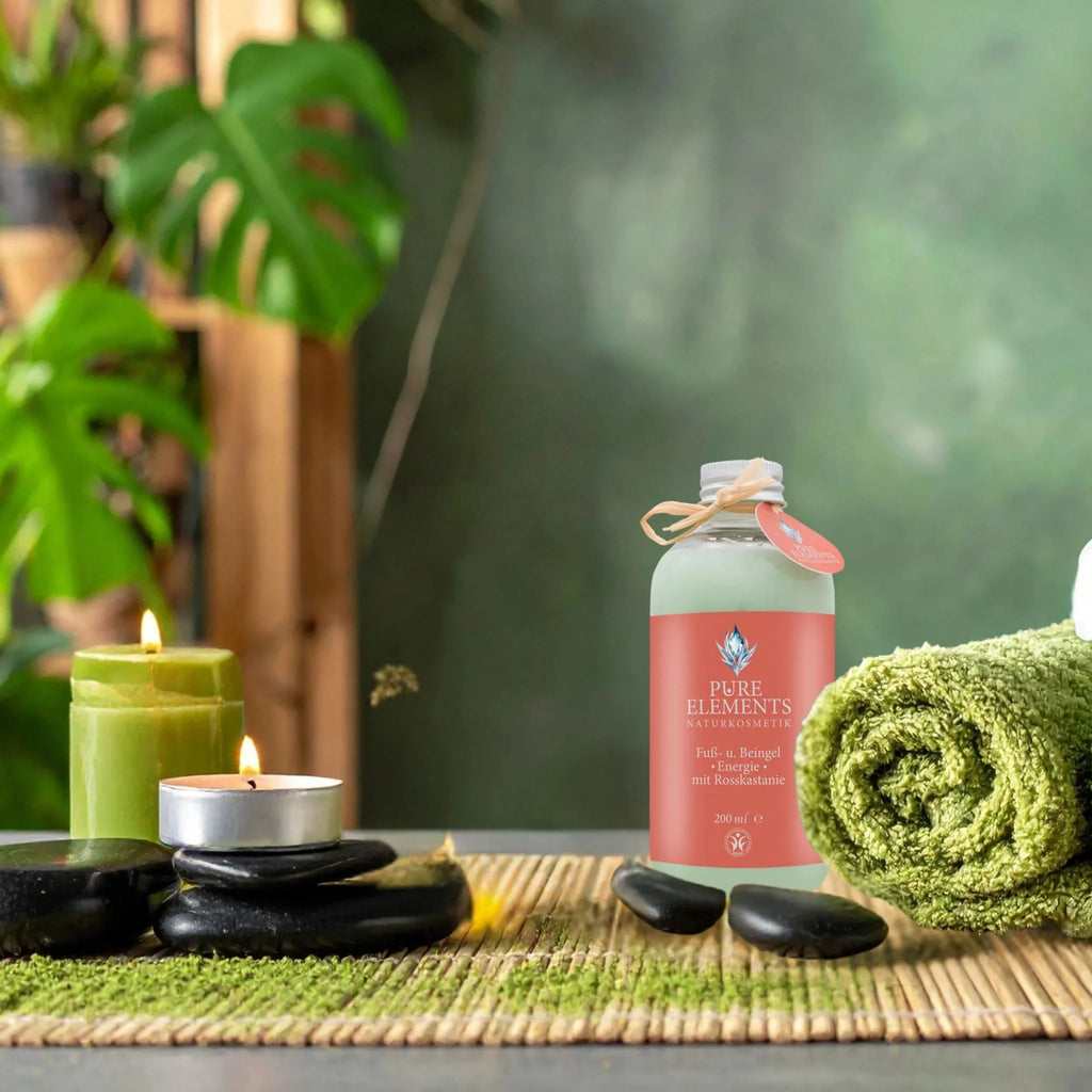Fuß- und Beingel •Energie• mit Rosskastanie & Hagebuttenkernöl | Kühlende Naturkosmetik Pure Elements Naturkosmetik