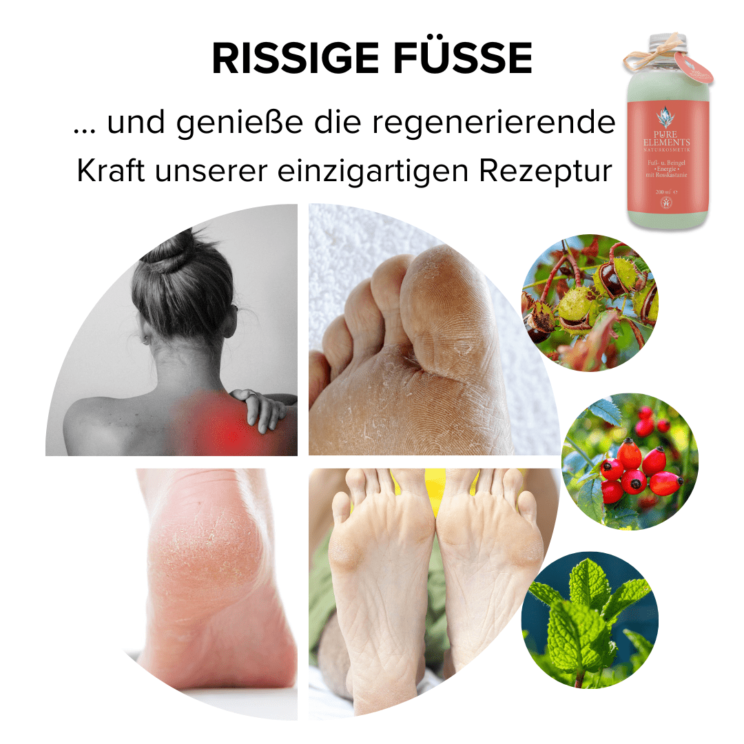 Fuß- und Beingel •Energie• mit Rosskastanie & Hagebuttenkernöl | Kühlende Naturkosmetik Pure Elements Naturkosmetik