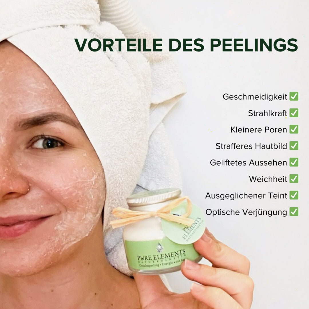 Gesichtspeeling •Energie• mit Reis Pure Elements Naturkosmetik