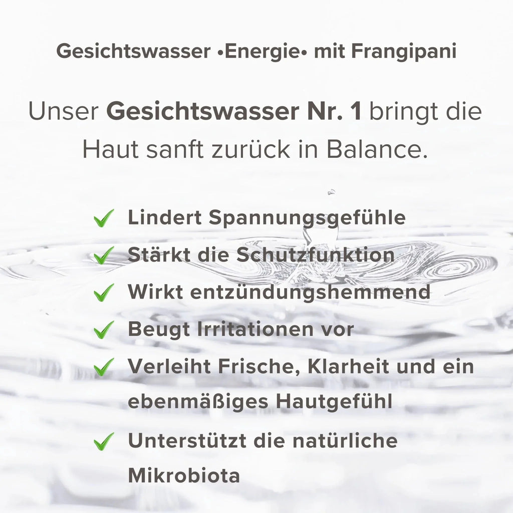 Gesichtswasser •Energie• mit Frangipani Pure Elements Naturkosmetik