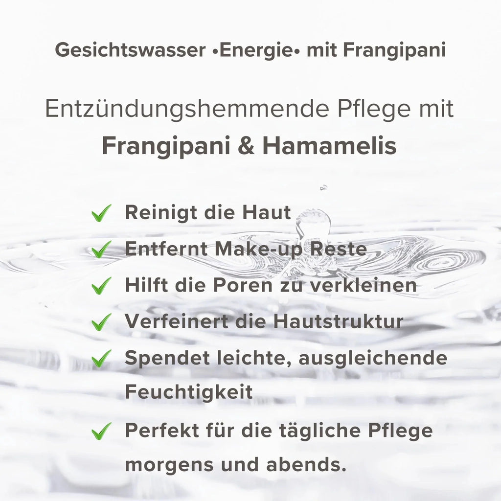 Gesichtswasser •Energie• mit Frangipani Pure Elements Naturkosmetik
