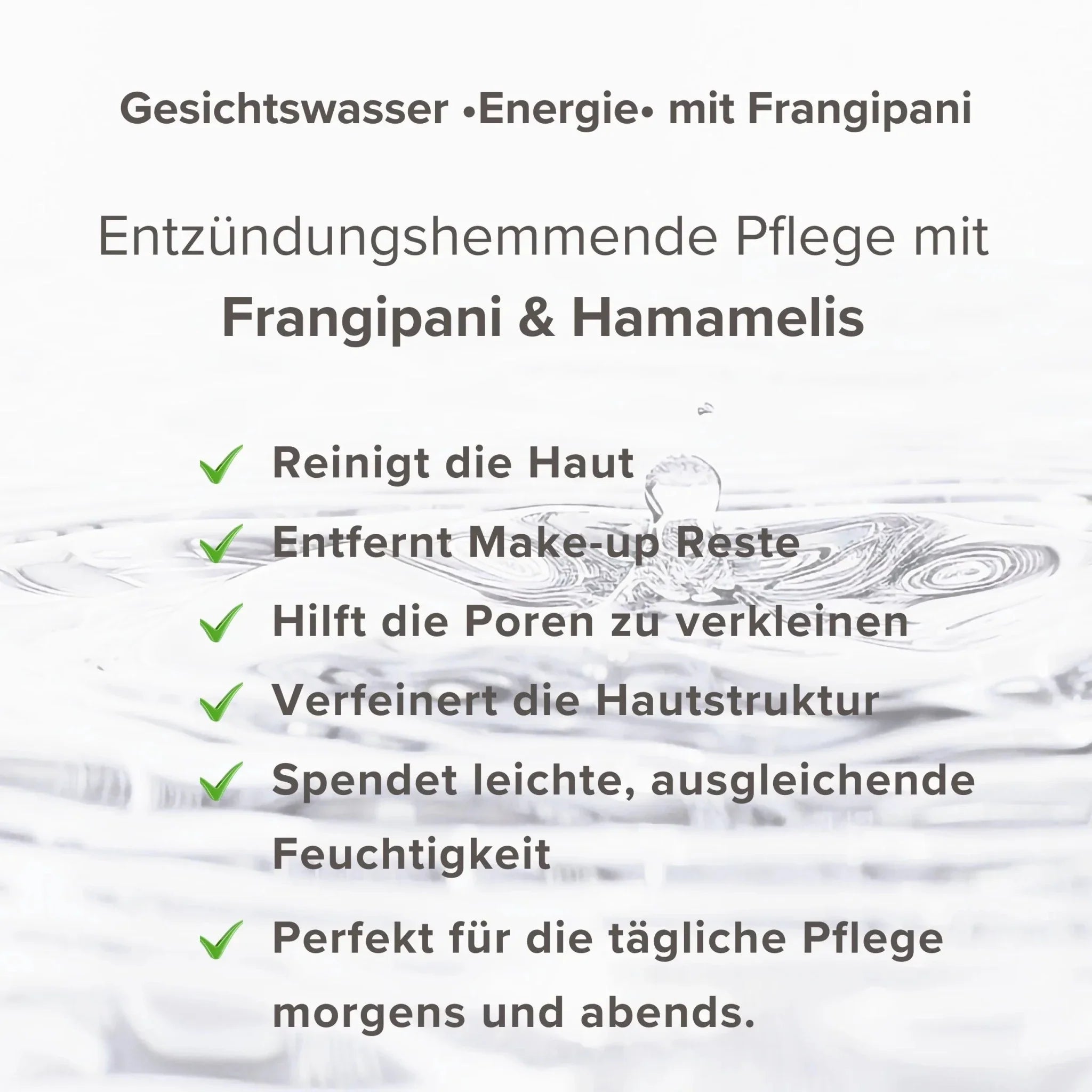 Gesichtswasser •Energie• mit Frangipani Pure Elements Naturkosmetik