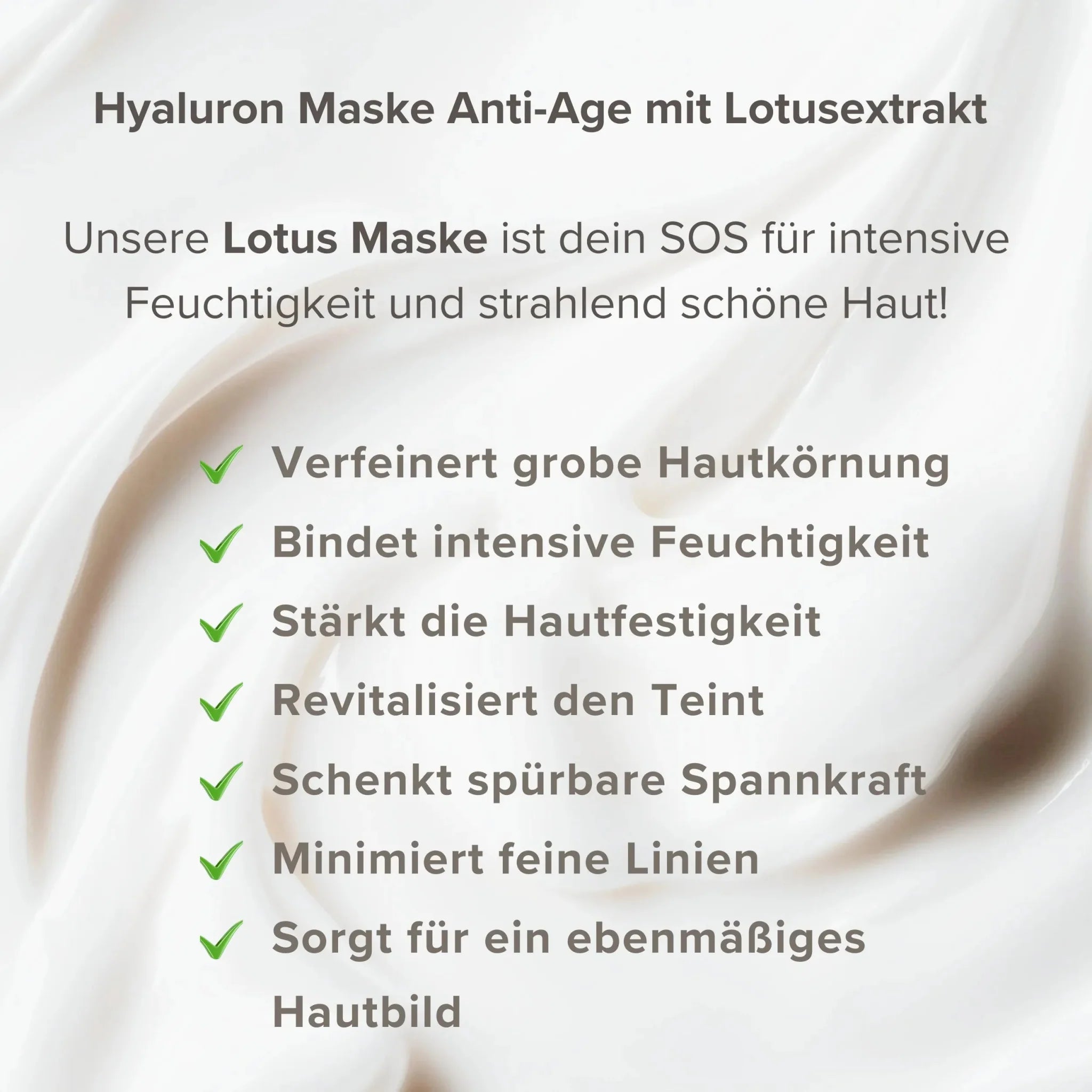 Hyaluron Maske •Anti Age• mit Lotusextrakt Pure Elements Naturkosmetik