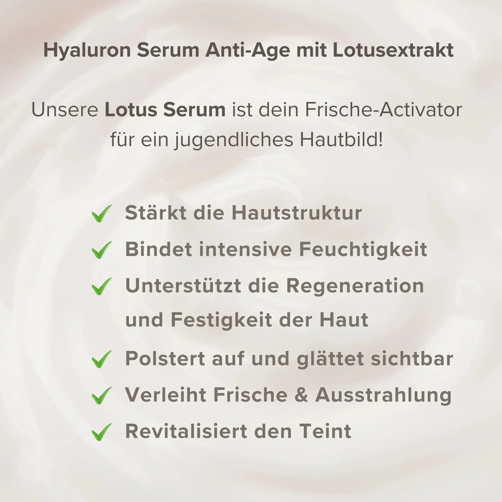 Hyaluron Serum •Anti Age• mit Lotusextrakt Pure Elements Naturkosmetik