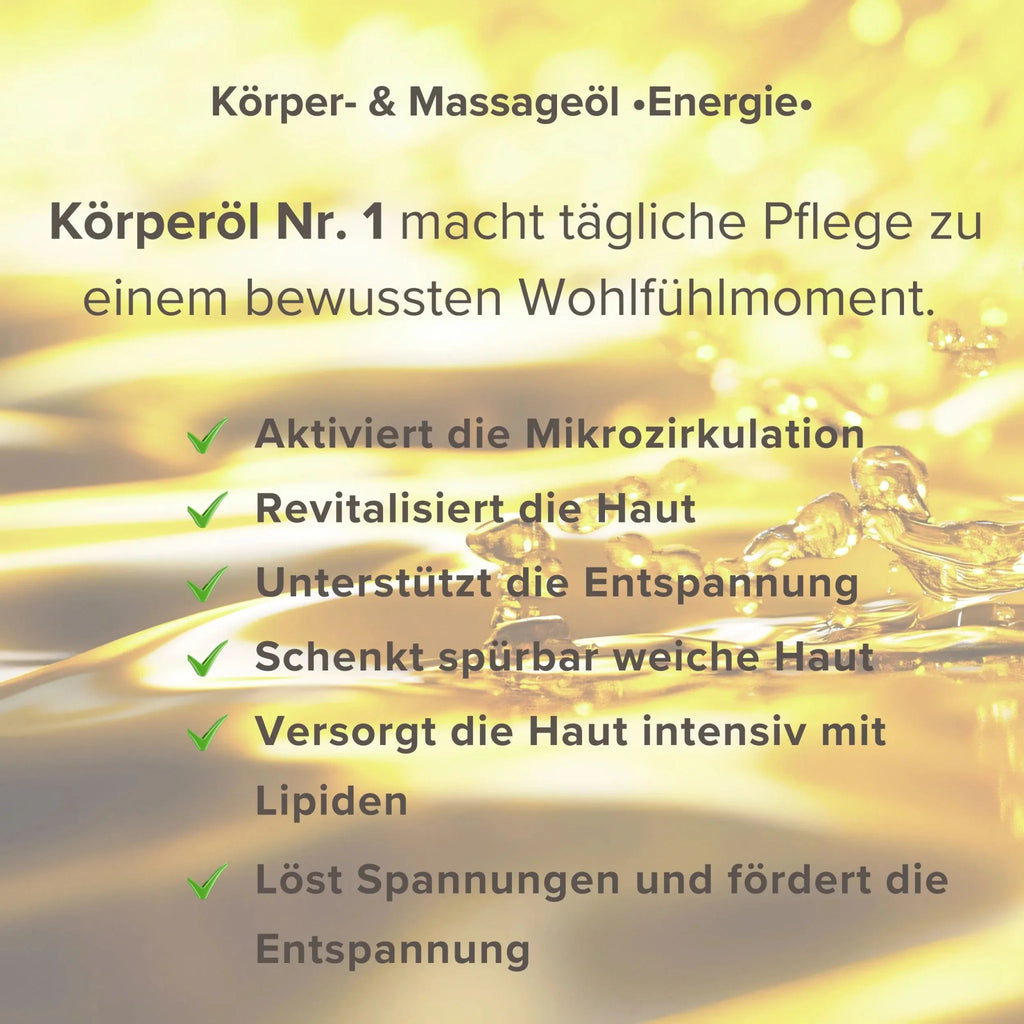 Körper- und Massageöl •Energie• Pure Elements Naturkosmetik