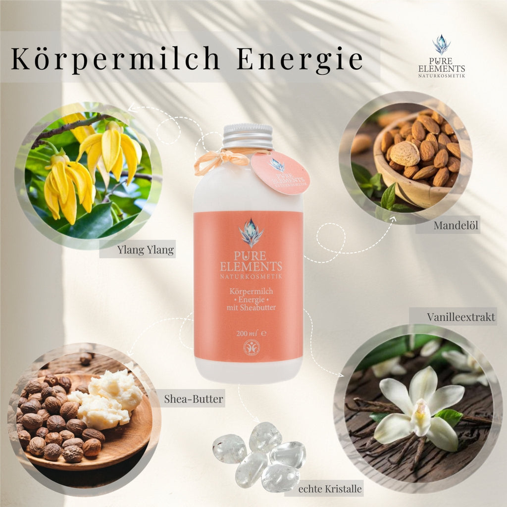 Körpermilch •Energie• mit Sheabutter Pure Elements Naturkosmetik