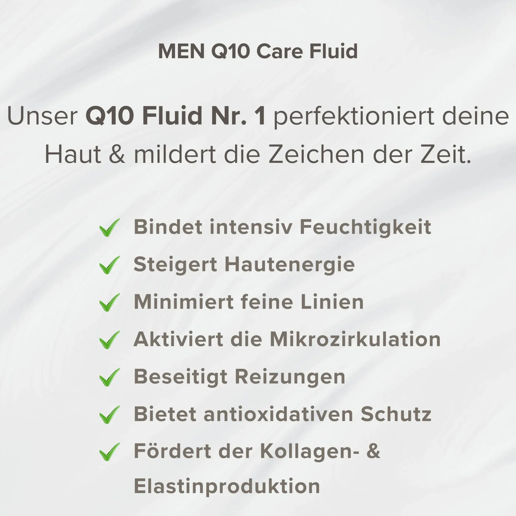 MEN Q10 Care Fluid •Energie• Pure Elements Naturkosmetik