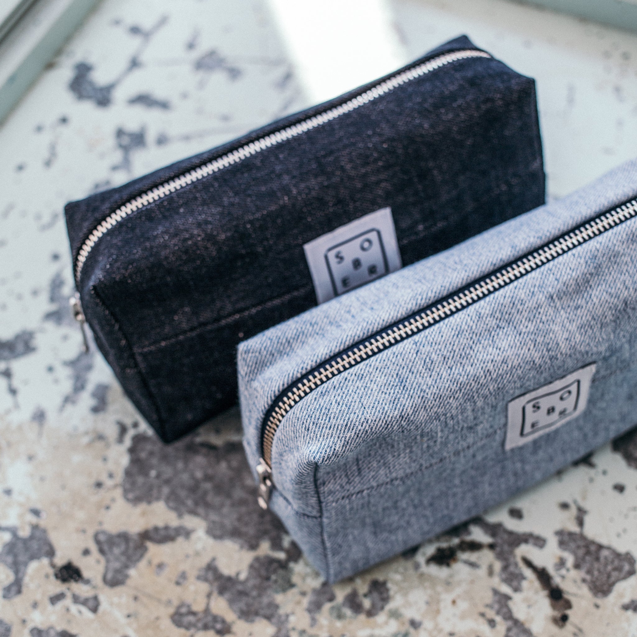 Denim Wash Bag sober
