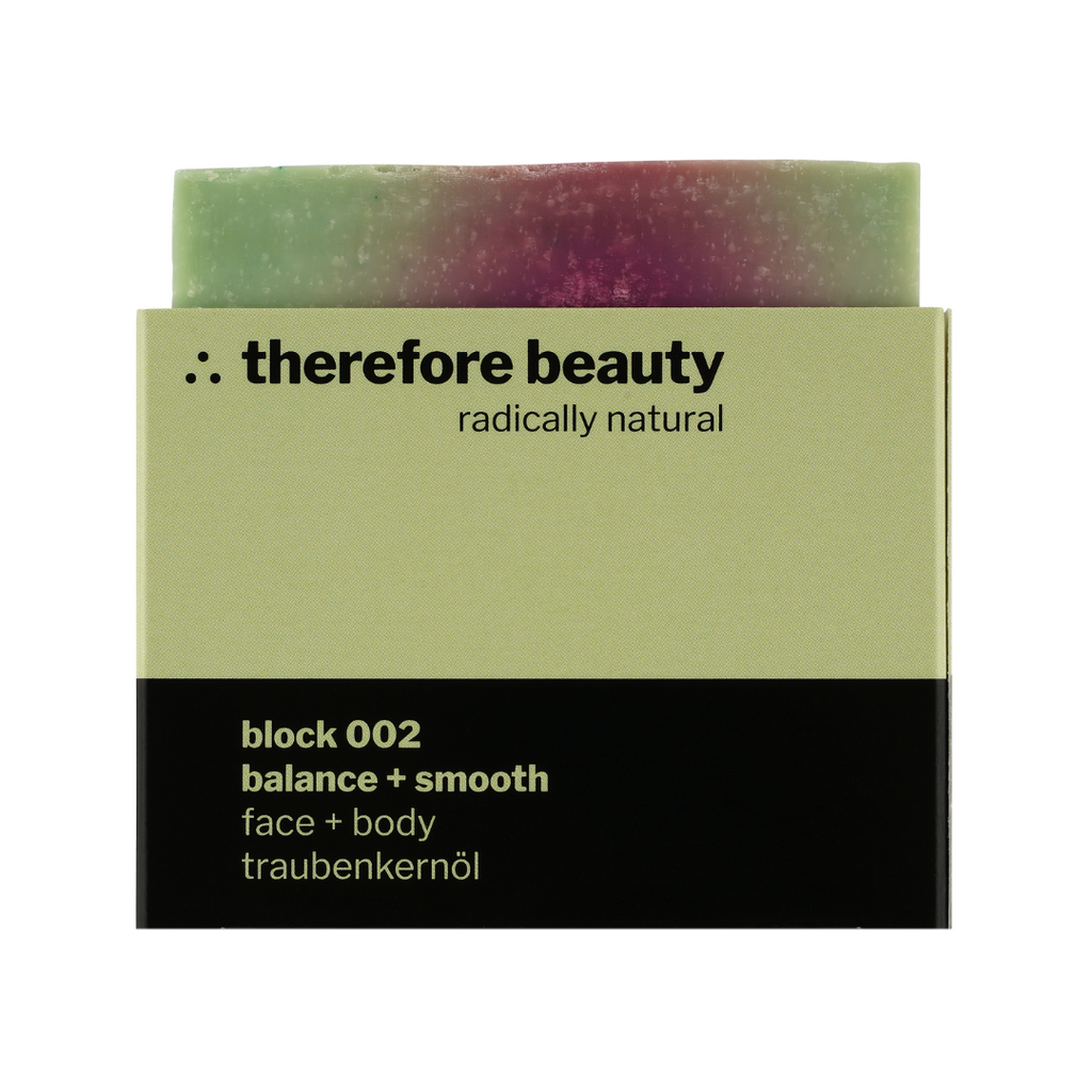 block 002 — nährende Pflegeseife mit Traubenkernöl für reife Haut ∴ therefore beauty