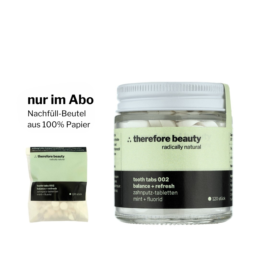 tooth tabs 002 | feste Zahnpasta mit Minze | für frischen Atem und saubere Zähne ∴ therefore beauty